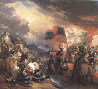 Benjamin West Edward III Crossing the Somme (mk25) Norge oil painting art
